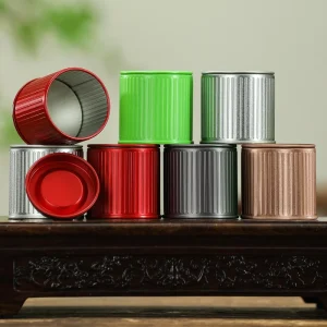 Small Round Tinplate Tea Canister for Tea, Candles, or Crafts