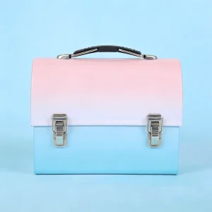 Small Tinplate Storage Container Seamless Edge Metal Box with Double Clasps for Corporate Gift