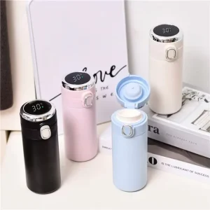 Smart Touch LED Temperature Display Stainless Steel Vacuum Water Bottle 350ml & 500ml with Direct Drinking for Office and Gym