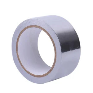 Smooth Acrylic Aluminum Foil Tape Fireproof Dustproof Silver Metallic Masking Tape