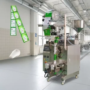 Smooth Operation Auto Filling for Three and Four Side Seal Pouch Honey Milk Sachet Juice Shampoo Stick Liquid Packing Machine