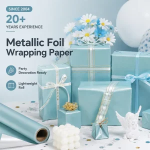 Soft Metallic Gift Wrap Paper for Jewelry Box Durable Metallic Wrap Paper Luxury Foil Wrapping Paper