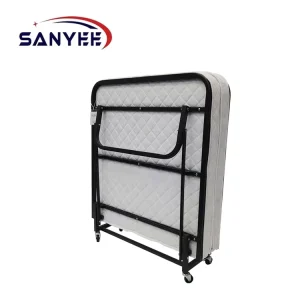 Source Factory Customization Durable Modern Space saving Metal Folding Bed with Soft Mattress for Hotel Apartment Living Room