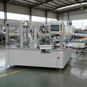 Spices Powder Packaging Machine with Premade Pouch Auger Filler and 304 Stainless Steel Construction