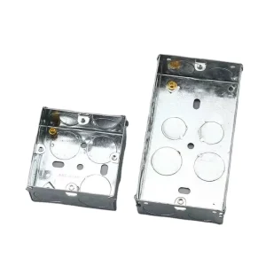 Square 35 mm 1-Gang 0.8/1.1 mm 3×3 GI Metal Electrical Junction Wall Box