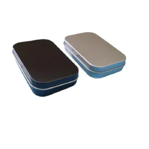 Square 95 x 60 x 22 mm Tinplate Metal Box for Nail Clippers Beauty Tools Badges and Dice