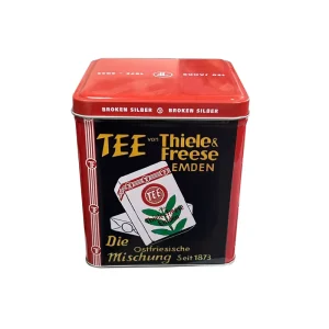 Square Airtight Food Grade Metal Tea Tin Canister with Printed Packaging