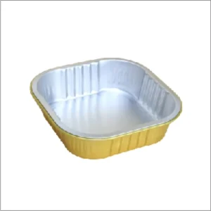 Square Aluminum Foil PP Plastic Lid Eco Friendly Food Grade Containers 240ml