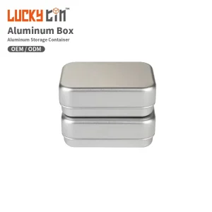 Square Aluminum Soap Bar Tin Case with Tray