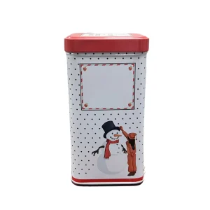 Square Empty Tinplate Stationery Box with Custom Printing and Airtight Lid