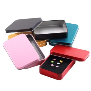 Square Metal Box 101 x 70 x 20 mm for Jewelry Cosmetics Gift Set Packaging OEM Manufacturer FDA ISO9001 MOQ500