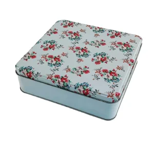 Square Metal Sweet Box Metallic Cookie Box Tinplate Biscuit Box with Custom Printing