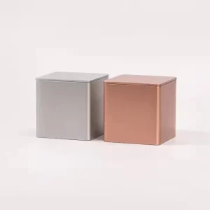 Square Recyclable Metal Tin Can for Tea and Chocolate with Custom Color and Size