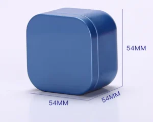 Square Shape Blue Color Tea Cans Small Metal Cans for Green Tea Matcha Tea Pots