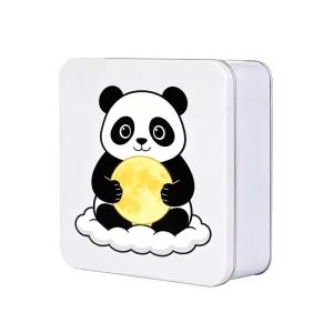 Square Tinplate Box with Lid for Biscuit, Chocolate, Cookie, Snack, and Chewing Gum Packaging