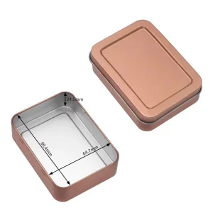 Square Tinplate Cigarette Box with Sliding Lid