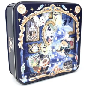 Square Tinplate Cookie and Chocolate Gift Box with Wizard Animal Print for Holiday Snack Packaging