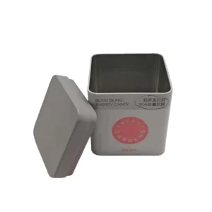 Square Tinplate Gift Box Recycled Materials Custom Logo Embossing Glossy Finish for Cosmetic Packaging Guangdong TW Brand