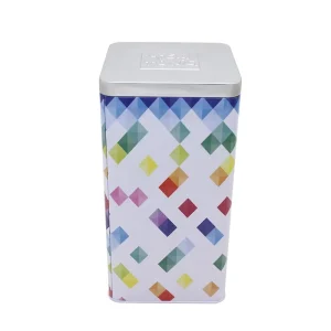 Square Tinplate Tea and Coffee Storage Container