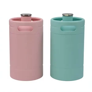 Stainless Steel 2L Portable Double-Wall Vacuum-Insulated Mini Keg for Outdoor Use