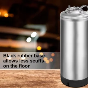 Stainless Steel 5 Gallon Ball Lock Cornelius Beer Keg with Single Handle for Draft Homebrew and Craft Beer