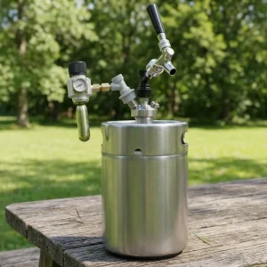 Stainless Steel 5L Mini Cocktail Keg with Matching Tap Kits Portable Mini Keg Dispenser for Bar Cafe Cocktail