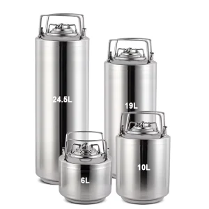 Stainless Steel Ball Lock Cornelius Keg, 6L 10L 19L or 24.5L, with Handles for Homebrew