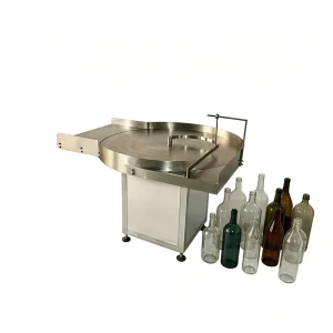 Stainless Steel Rotary Bottle Unscrambler Automatic Round Bottle Sorting Turntable for Powder Filling Production Line