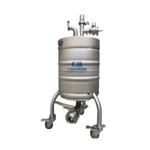 Stainless Steel Sanitary Beer Brewery 50L Beer Keg Type Yeast Adding tank Yeast Brink Tank with Safety Valve