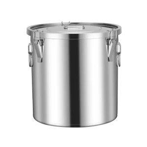 Stainless Steel Sealed Buckets Cans Milk Cans for Restaurants Hotels Home Storage Containers Kitchen Lids for Parties