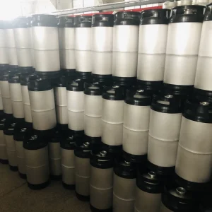 Stainless Steel Slim 1/6 US Barrel 20L Rubber Handle Beer Keg