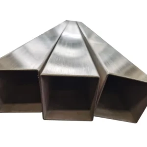 Stainless Steel Square Tube Grade 304 50mm X 50mm Outer Diameter 2.0mm Wall Thickness 180 Grit Brushed Finish