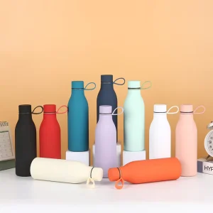 Stainless Steel Thickened Drop-Resistant Small-Opening Double-Layer Vacuum Insulated Sports Bottle 6-12 Hours Thermal Insulation