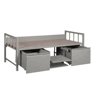 Standard Size Metal Hongye Bed Iron Single Bed With Drawers