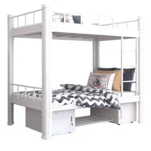 Steel Bunk Bed Modern Design Multifunctional Disassembly Single High Low Bed for Schools Factories Construction Sites
