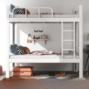 Steel Customizable Durable Double Decker Modern Iron Metal Extendable Convertible Double Decker Bunk Bed Teenagers Bedroom