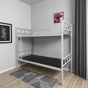 Steel Double Bed Design Modern Bunker Bunk Bed for Dormitory and Workshop Use Save Space