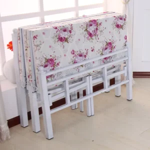 Steel Folding Bed Bedroom Furniture Collapsible Metal Portable Single Mattress Camping Bed for Children Adults
