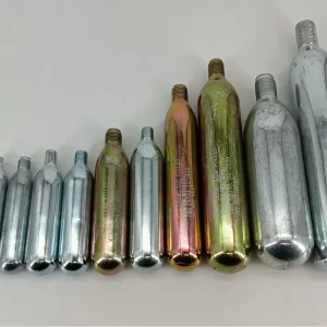 Steel & Silicone CO2 Gas Cartridges for Bike Pump Mini 16g 25g Sizes 1 2 Threaded Mini CO2 Cylinders