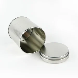 Sturdy 50g Plug in Lid Sliver Paint Metal Beverage Tea Tin Can