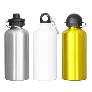 Sublimation Aluminum Water Bottles 500ml 600ml 750ml Direct Drinking Reusable Travel Camping Sport Bottles with 2 Lids