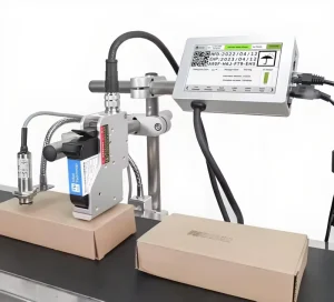 T190ES 25.4mm TIJ Batch Label Cable Printer Expiry Date Coding Machine for Food Packaging