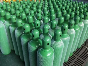 TPED ISO Steel Gas Cylinders 2 40L 50L for O2 N2 Ar CO2 Helium LNG CNG Acetylene Industrial Gas Cylinder with Vavels and Handles
