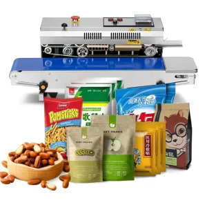 Table Nitrogen Flushing Continuous Sealing Machine Automatic Vacuum Sealer Machines Plastic Bags