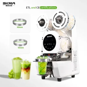 Tabletop Automatic Cup Sealing Machine for Juice, Milk Tea, and Beverages