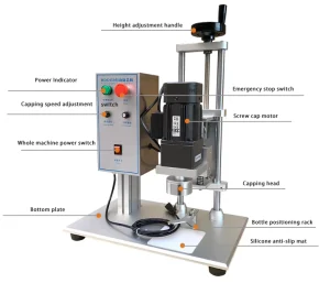 Tabletop Screw Capping Machine for Round Plastic Bottles