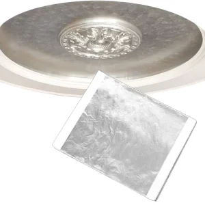 Taiwan Imitation Silver Leaf and Gold Foil, 9 x 9 cm, for Jewelry Details and Antique Building Models