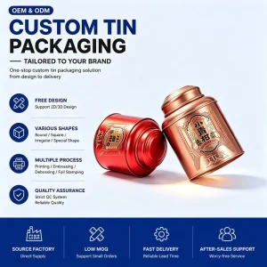 Tea Storage Metal Tin Can With Inner Lid Airtight Gift Packaging Container for Coffee Candy Factory OEM ODM Supply