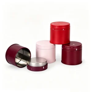 Tea Tins Manufacturers Round Metal Tea Coffee Spice Tin Box Mini Small Portable Customised Tea Tin Can