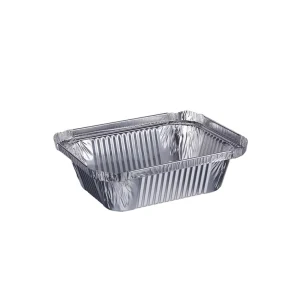 Thickened Disposable Rectangular Aluminum Foil Containers 300ml BBQ Takeaway Food Packaging Boxes for Commercial Use (CN)